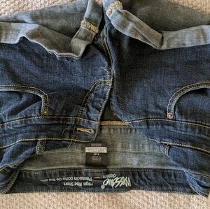 High rise jeans shorts